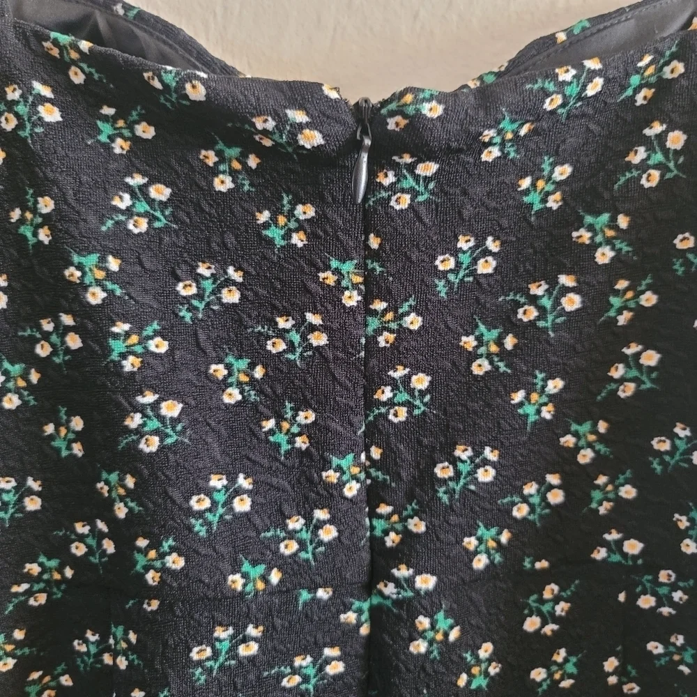 Hutch (Anthropologie),‎ Ditsy Floral Corset Mini Dress, Black, Size Small